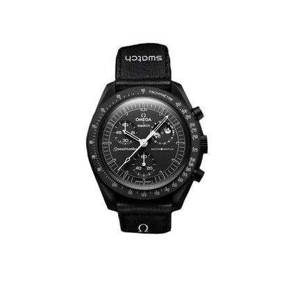 Swatch X Omega Bioceramic Moonswatch Mission To Moonphase Snoopy Black