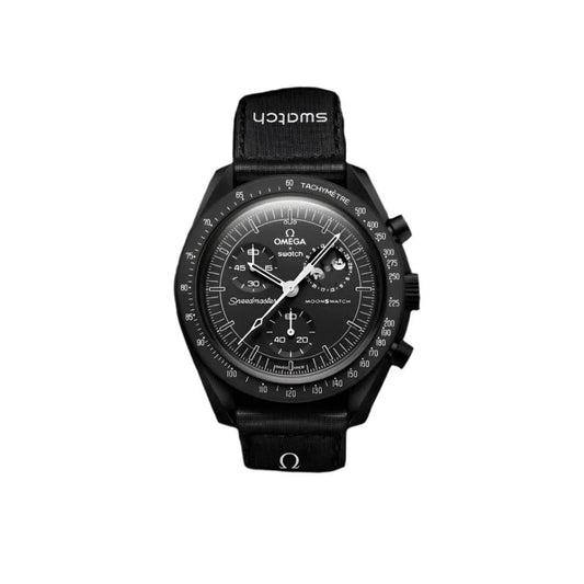Swatch X Omega Bioceramic Moonswatch Mission To Moonphase Snoopy Black