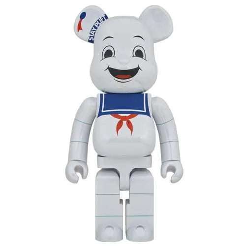 BEARBRICK 1000% GHOSTBUSTERS STAY PUFT MARSHMALLOW MAN WHITE CHROME