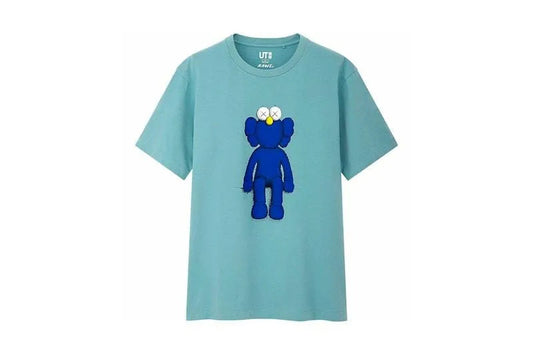 Kaws X Uniqlo Blue Bff Tee Light Green