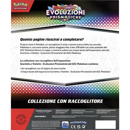 Pokémon Evoluzioni Prismatiche ITA/ENG Collezione con Album Raccoglitore